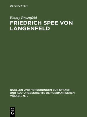 cover image of Friedrich Spee von Langenfeld